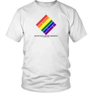 Pride Diamond T-Shirt - White w/Black text