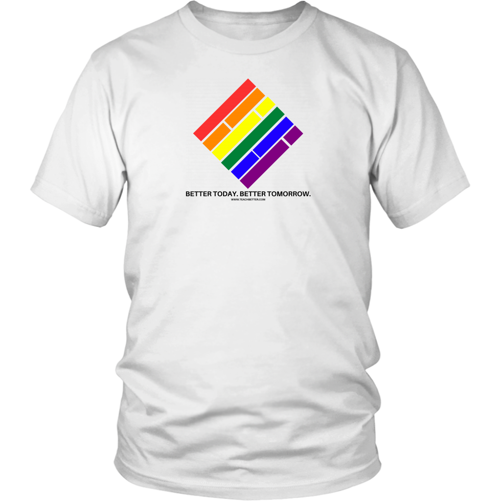 Pride Diamond T-Shirt - White w/Black text