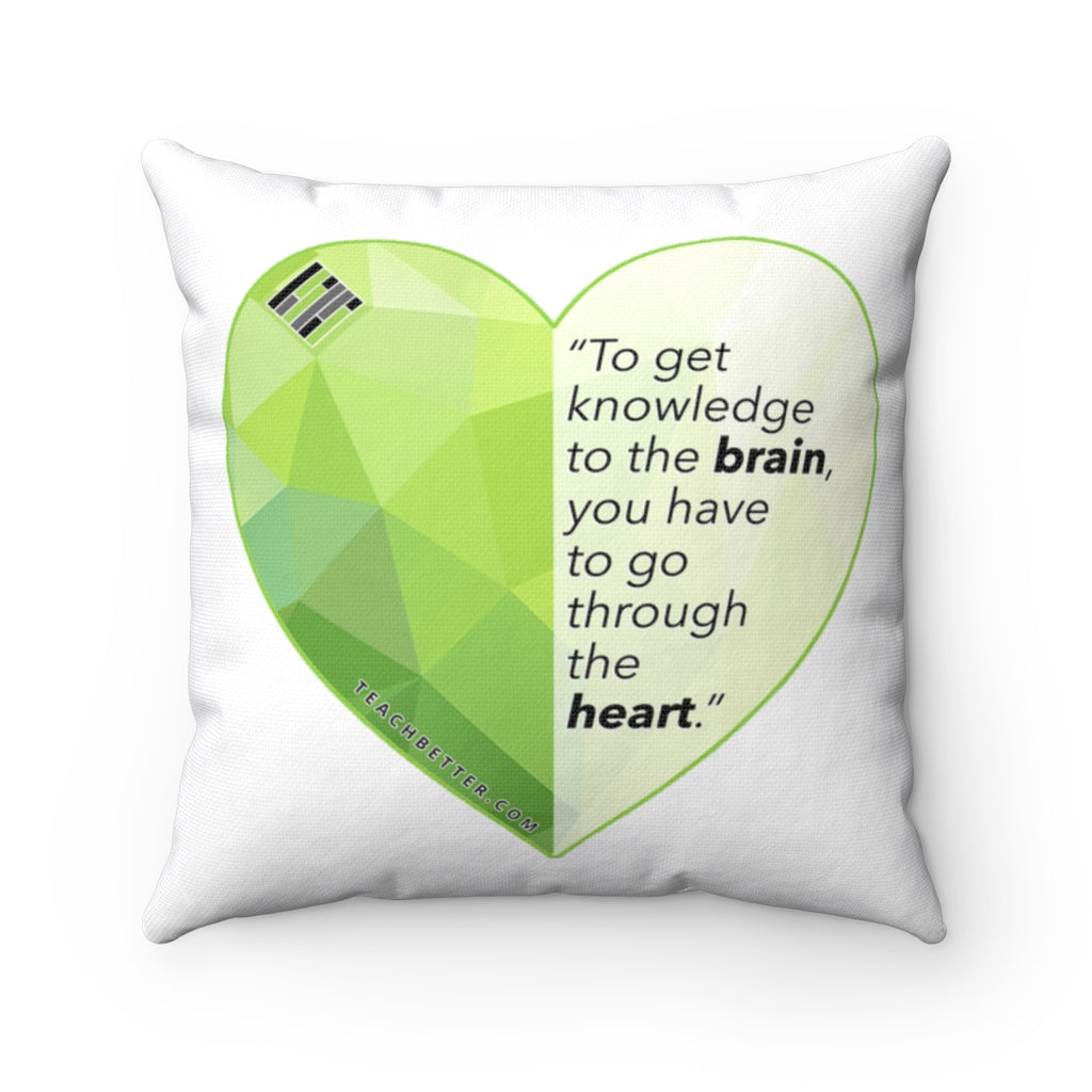 Through The Heart Square Pillow