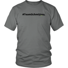 Load image into Gallery viewer, #TeamSchmittou unisex t-shirt w/black text (Multiple color options)