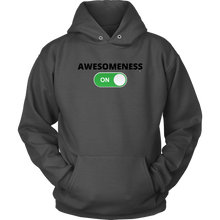 Load image into Gallery viewer, &quot;AWESOMENESS: ON&quot; Unisex Hoodie (Multiple Color Options)