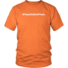 Load image into Gallery viewer, #TeamSchmittou unisex t-shirt w/white text (Multiple color options)