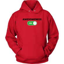 Load image into Gallery viewer, &quot;AWESOMENESS: ON&quot; Unisex Hoodie (Multiple Color Options)